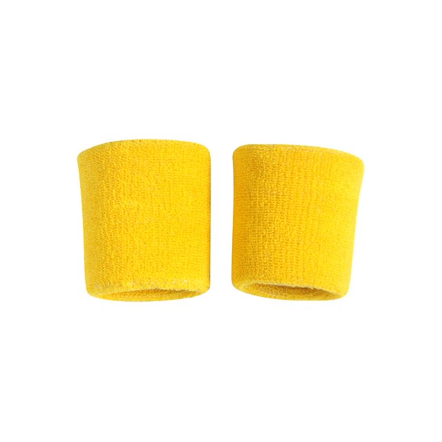 Terry Cloth 2 Pair ( 4 pieces ) Wristbands, Yellow