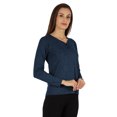 thumbnail image 2 of Inkmeso Solid Button Henley T-shirt For Womens Casual BasicLong SleeveTee T-shirts, 2 of 7