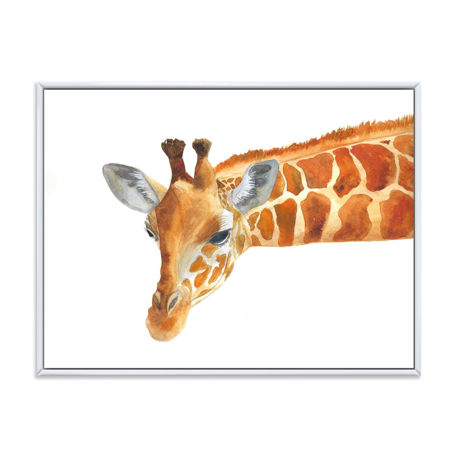 Designart Portrait d'Une Girafe IX ART MURAL À CADRE FLOTTÉ