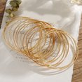 thumbnail image 3 of LYMAYTER European Retro Bracelet Set Vintage Irregular Bracelet Set - Gold, Exaggerated, 3 of 7