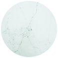 thumbnail image 1 of vidaXL Table Top White Ø80x1 cm Tempered Glass with Marble Design, 1 of 3