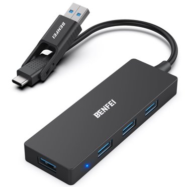 BENFEI Concentrateur USB 3.0 à 4 Ports, Expanseur USB Ultra Mince pour Portable, PC de Bureau, Xbox, PS5