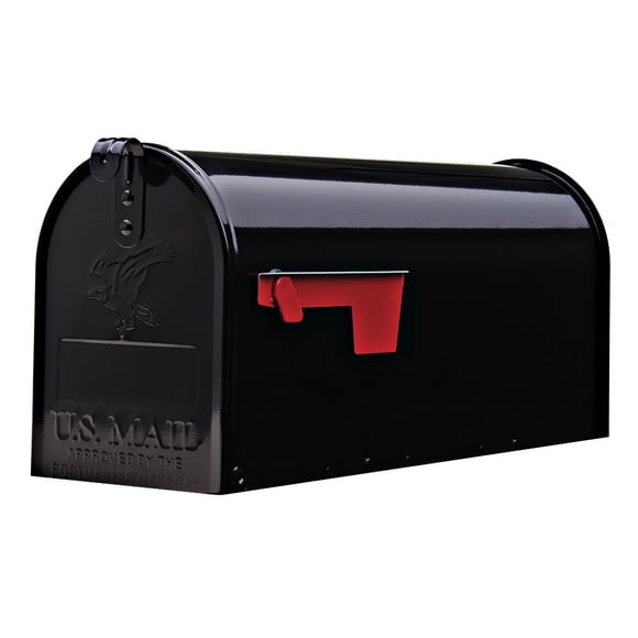 Gibraltar Mailboxes Elite Capacité Moyenne Acier Galvanisé Noir, Boîte aux Lettres à Monter sur Poteau, E1100B00