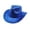 Blue, variant on Fgnfyis Gold Solid Color Fashion Stage Hat for Men and Women Party Festival Western Cowboy Hat Womens Hats Gold M
