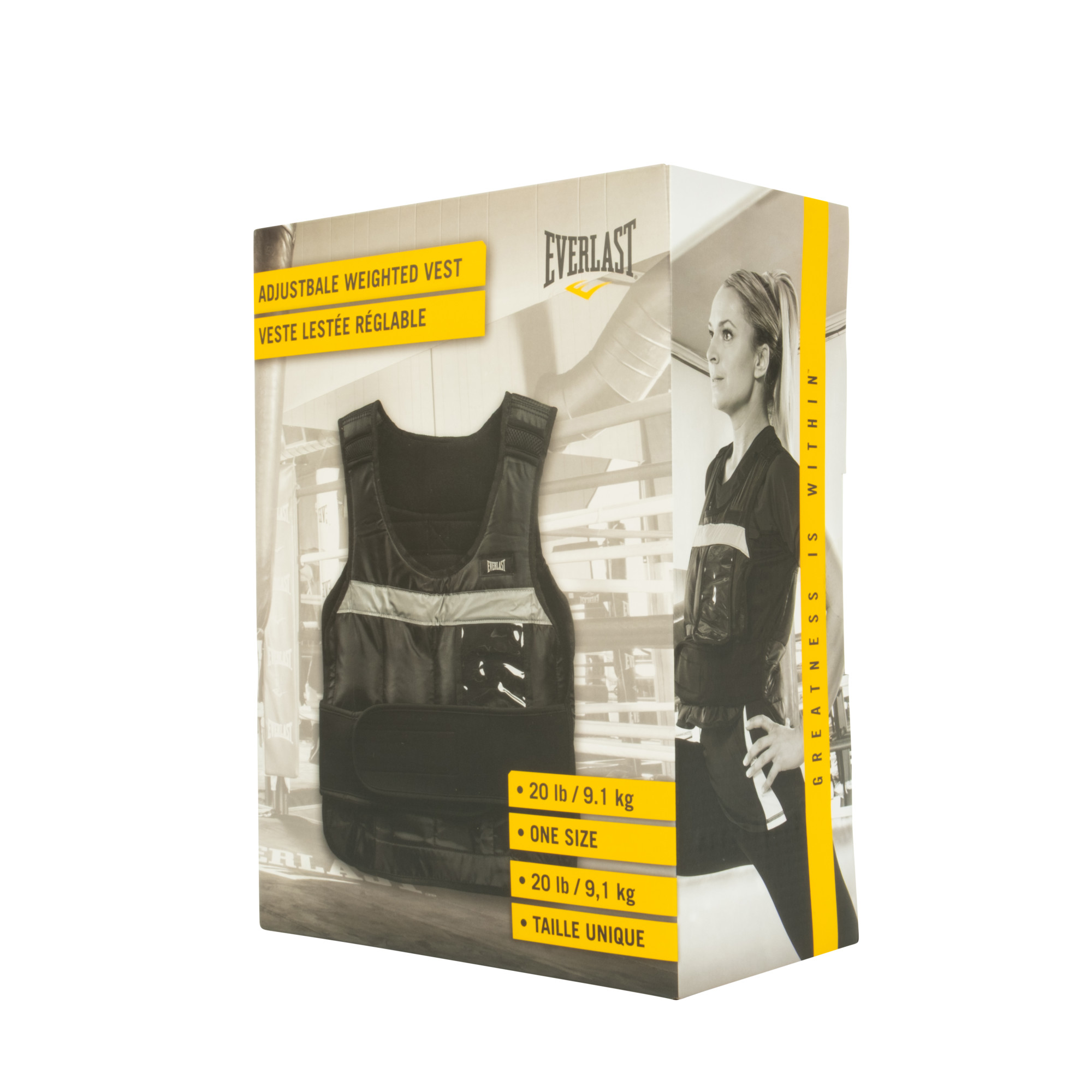 Veste lestée réglable de 20 lb d'Everlast