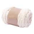 thumbnail image 2 of Chunky Wool Yarn Washable Handcrocheted Weight Yarn for Bed Craft beige white, 2 of 8