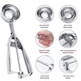 thumbnail image 3 of Ice Cream Scoop, 3Pcs Cookie Scoop Set, Stainless Steel Ice Cream Scooper with Trigger Release, Large/Medium/Small Cookie Scooper for Baking, Cookie Scoops for Baking Set of 3 with Cookie Dough Scoop, 3 of 8