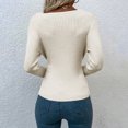 thumbnail image 4 of zanvin Chandails des Fêtes Mode Femmes Hiver Uni Manches Longues Chandail Col en V Décontracté Hauts, 4 of 6