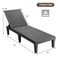 thumbnail image 2 of Gymax Chaise Longue Inclinable d'Extérieur pour Patio avec Dossier Réglable, Noire, 2 of 10