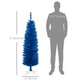 thumbnail image 3 of HOMCOM Pencil Artificial Christmas Tree, Pencil Xmas Tree, Deep Blue, 3 of 10