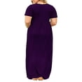 thumbnail image 3 of Drppepioner Robe Longue Décontractée pour Femmes Grande Taille à Col Rond d'Été à Manches Courtes Unie Ample avec Poches, 3 of 4