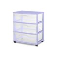 thumbnail image 1 of Sterilite Wide 3 Drawer Cart - Lilac, 1 of 2