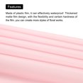 thumbnail image 4 of Unique Bargains Double Sided Color Flower Wrapping Paper Pink 22.8'x22.8' Waterproof 10 Pack, 4 of 5