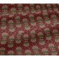 thumbnail image 5 of oneOone Viscose Jersey Fabric Leaves & Floral Block Printed Fabric 1 Yard 60 Inch Wide, 5 of 5