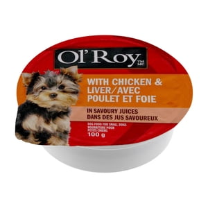Ol' Roy Dog Food pour petits chiens avec poulet et foie dans les jus de fruits