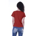 thumbnail image 3 of Moomaya T-shirt à Col Rond pour Femmes à Manches Courtes avec Poche Appliquée à Paillettes - RY, 3 of 6