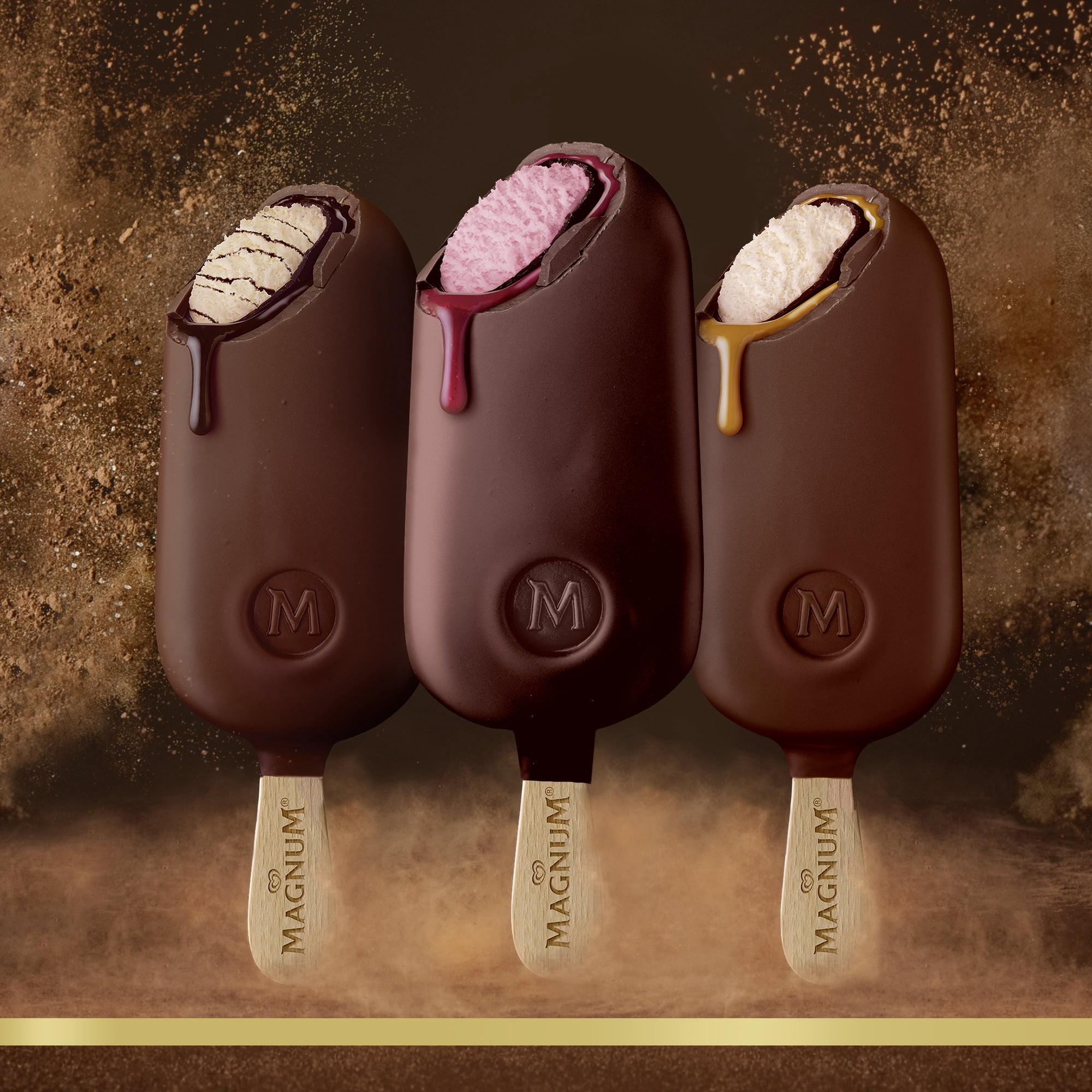 Magnum Barre de Crème Glacée au Caramel Double 3 x 90 ml