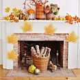 thumbnail image 3 of 50pcs Fabric Autumn Maple Leaves - Fall/Halloween Classroom Decoration, Reusable Seasonal Table Scatter, 3 of 6