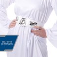 thumbnail image 2 of STAR WARS PRINCESS LEIA COSTUME (ADULT) - Poly Jersey Hooded Dress with Vinyl 3D Belt and Twin Bun Wig, 2 of 3