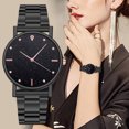 thumbnail image 2 of Montre-bracelet Analogique à Quartz pour Femmes Élégante avec Cadran Rond Étoilé et Bracelet en Acier Inoxydable, 2 of 8