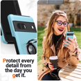 thumbnail image 3 of KOMI for Google Pixel 7 Case, Slim Fit Shockproof Protective Case for Pixel 7, Military-Grade Drop Protection with Ring Kickstand [Magnetic Car Mount Feature] Case for Google Pixel 7-Sierra Blue, 3 of 5