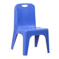 thumbnail image 1 of Blue Plastic Stackable School Chair with Carrying Handle and 11'' Seat Height, 1 of 4
