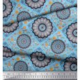 thumbnail image 2 of Soimoi Rayon Crepe Fabric Floral Mandala Print Fabric by Yard 46 Inch Wide, 2 of 3