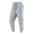 thumbnail image 3 of LIaqionyy Men's Sweatpants Cotton Comfortable Elastic Bottom Drawstring Waist Sweatpant for Men Exercise Jogger, 3 of 7
