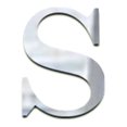 thumbnail image 1 of Transemion English Letters Mirror Sticker 3D Acrylic Alphabet Mirrored Decals DIY Room Home Decoration Wallpaper by Silver letter S, 1 of 1