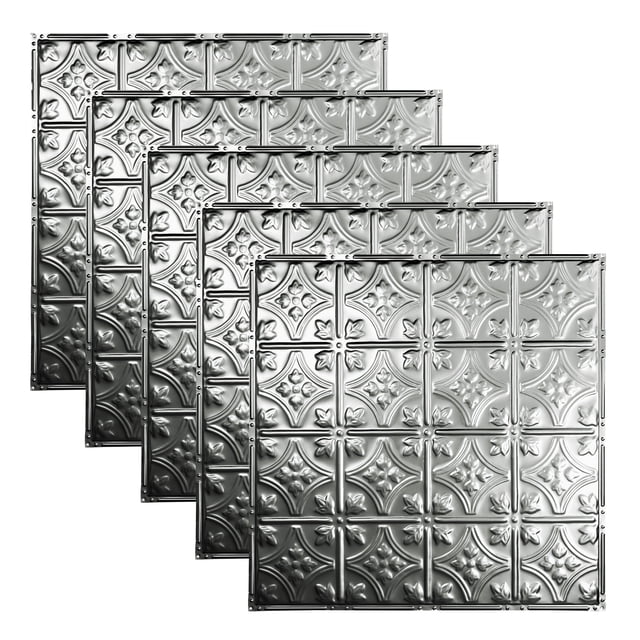 Great Lakes Tin Hamilton Unfinished 2ft x 2ft Nail Up Ceiling Tiles (5 Pack)