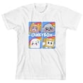 thumbnail image 2 of T-Shirt Blanc pour Enfants à Carreaux de Personnages LankyBox, 2 of 3