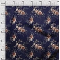 thumbnail image 3 of oneOone Viscose Chiffon Navy Blue Fabric Florals Craft Projects Decor Fabric Printed By The Yard 42 Inch Wide, 3 of 4