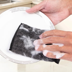 ZZkhGO Vêtements pour éponges réutilisables pour vaisselle, éponge de concombre avec laine d'acier, épingles de nettoyage de cuisine pour poêles