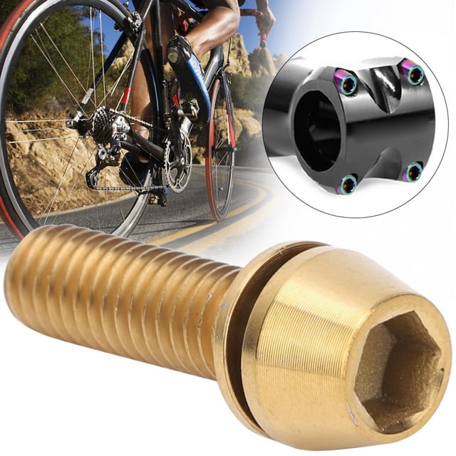 Filfeel Titanium Alloy Stem Screw Bicycle Stem Set Screw Stem Screws, Road Bike For Bike Handlebar Stem Screws Bicycle Bicycle Disc Brake Clamp Set Screw
