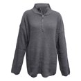 thumbnail image 4 of Cathalem Light Sweaters for WoWomen Chunky Rory Gilmore Crewneck Sweater Ladies Pullover Sweaters Tops,Grey S, 4 of 5