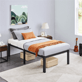 thumbnail image 1 of Yaheetech Metal Platform Bed Frame with Steel Slat Support, Twin, Black, 1 of 9