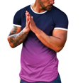 thumbnail image 1 of Ketyyh-chn99 Chemises en Lin pour Hommes Chemises de Gym de Golf Col Ras du Cou Confortables en Coton Coupe Décontractée T-Shirts Amples pour Hommes T-Shirt Classique Doux Violet, TG, 1 of 4
