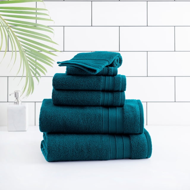 hometrends Solid Bath Towel 6-Piece Set, Green