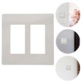 thumbnail image 3 of Screwless Wall Plate 2 Gang Electrical Outlet Cover Plate Switch Plate Cover, 3 of 7