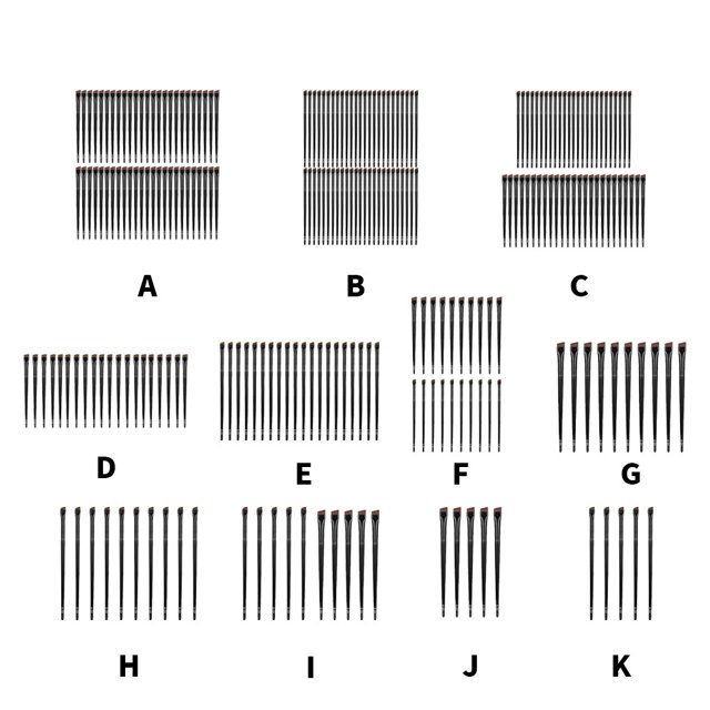 5/10/20/50 Pcs Brosse à Sourcils Professionnelle Brosses pour Eyeliner Multifonction Petit Angle Outil de Maquillage pour Femmes Réutilisable Outils Cosmétiques A102(50 Pcs)
