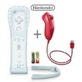 thumbnail image 2 of Official Nintendo Wii/Wii U Remote Plus Controller (White) and Nunchuk (Red) Combo Bundle Set (Bulk Packaging), 2 of 2