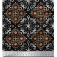 thumbnail image 1 of Soimoi Poly Georgette Fabric Filigree Damask Decor Fabric Printed Yard 52 Inch Wide, 1 of 3