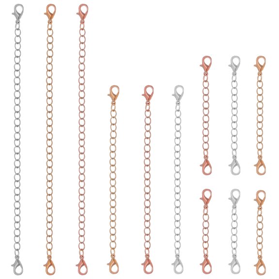 SHISUYAN 12 Pcs Jewelry Extenders for Necklaces and Bracelets Ideal for DIY Projects