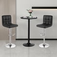 thumbnail image 3 of Gymax 3PCS Pub Table Set 24'' Round Bar Table & 2 Adjustable Bar Stools Black, 3 of 10
