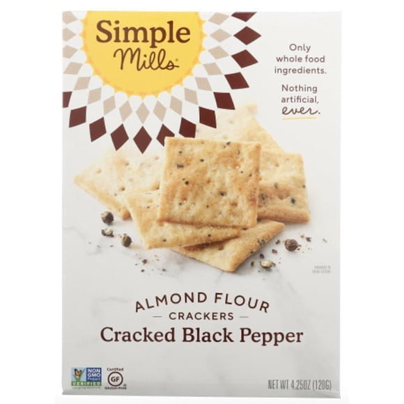 Simple Mills - Almond Flour Crackers Black Pepper, 4.25 Oz