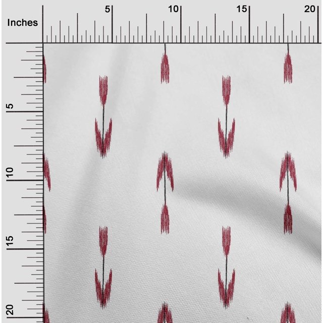 oneOone Viscose Jersey Fabric Arrow Ikat Printed Craft Fabric BTY 60 Inch Wide