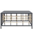 thumbnail image 2 of vidaXL Garden Table Anthracite 70x70x34 cm Poly Rattan, 2 of 4