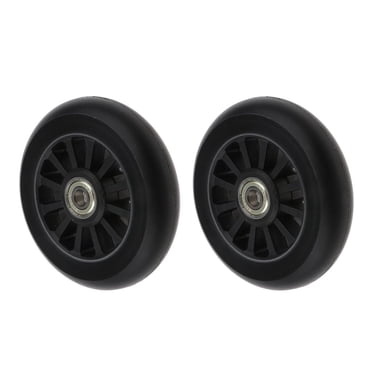 2 Pcs Roues de Trottinette Durables 100mm Roues de Chariot en PU Remplacement Noir