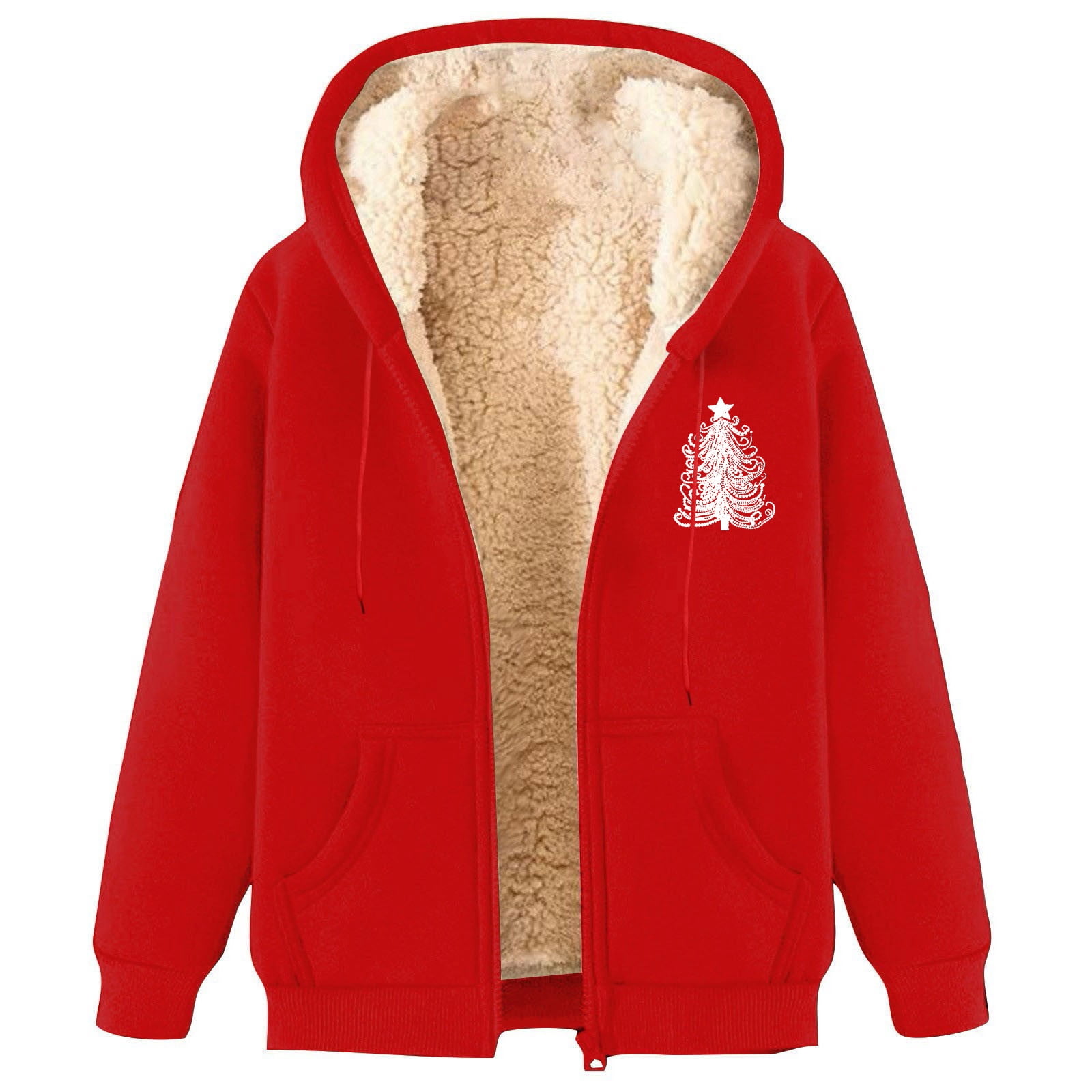 LOVZFMLL Manteaux d'Hiver pour Femmes Chandail à Capuchon en Molleton Imprimé à la Mode
