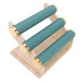 thumbnail image 2 of Bracelet Display Holder, Orderly Organize Prevent Wear Large Capacity Removable 3 Tier Bracelet Rack With Wooden Tray For Shop Green, 2 of 8